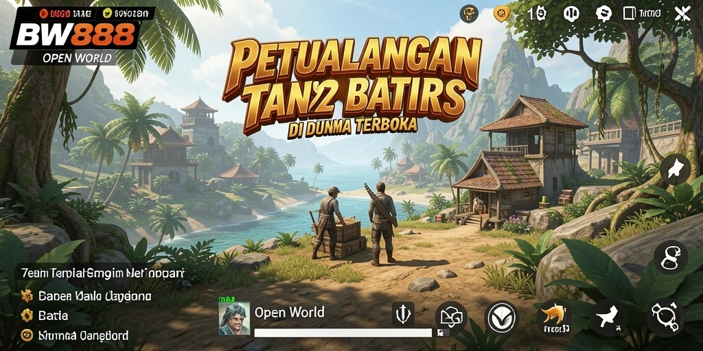 Tampilan antarmuka BW888 yang menarik di dunia terbuka.