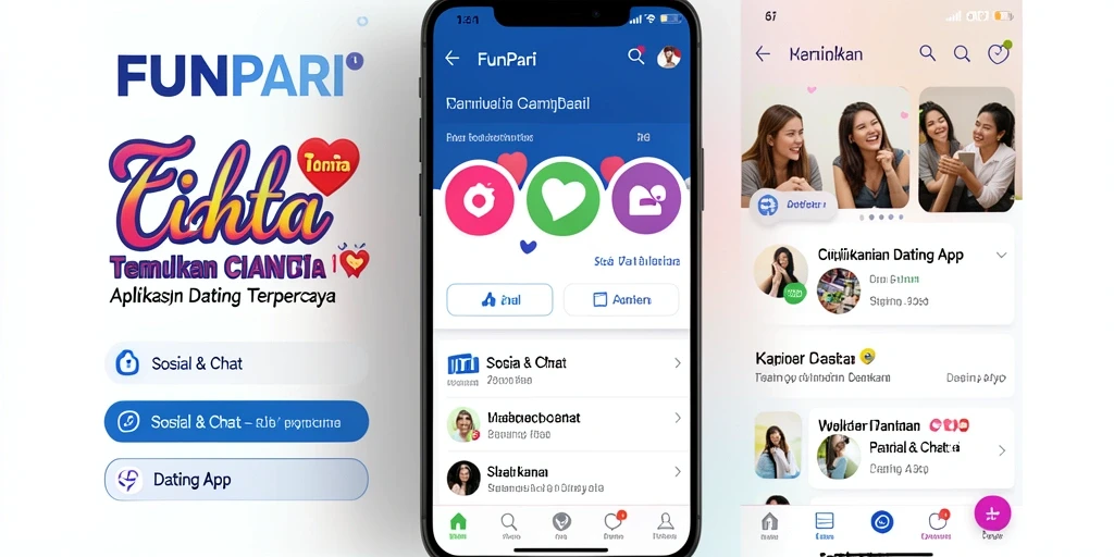 Tampilan antarmuka pengguna FUNPARI yang menarik dan fungsional.