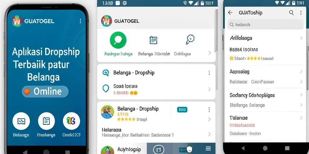 Antarmuka GUATOGEL yang intuitif dan mudah digunakan untuk Dropship.