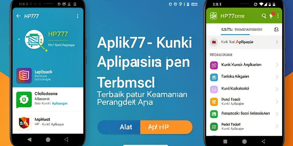Tampilan antarmuka HP777 yang sederhana dan efisien untuk Kunci Aplikasi.