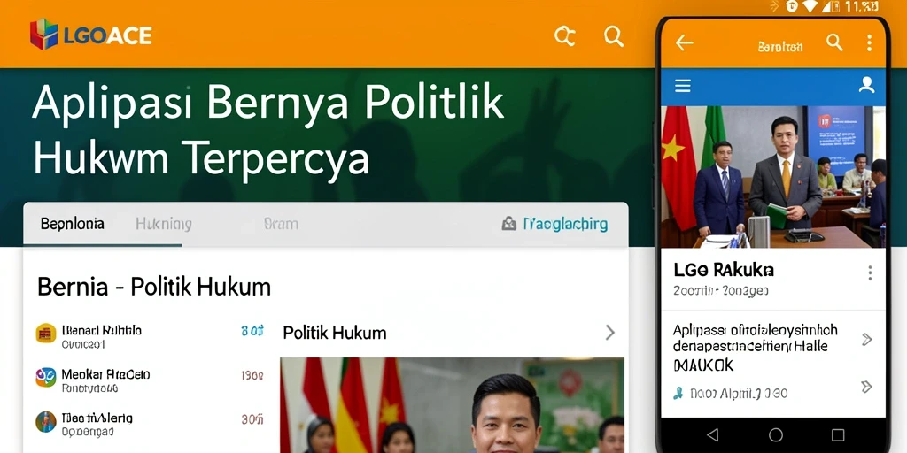 Antarmuka LGOACE yang jelas dan informatif mengenai berita politik dan hukum.