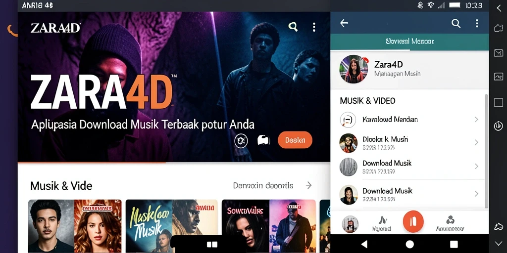 Antarmuka ZARA4D yang intuitif dan penuh fitur Download Musik.